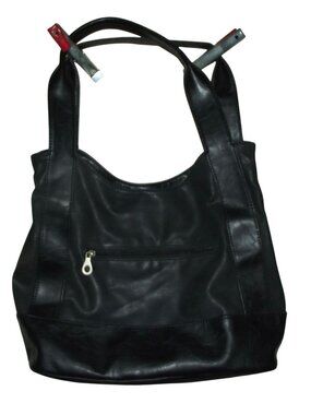 Relic by Fossil Shoulder Bag Black Leather Hobo Purse